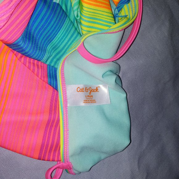 Neon rainbow coloured swimsuit NWT - Picture 2 of 5